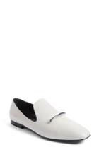 Women's Via Spiga Is Flat Loafer, Size 8.5 M - White