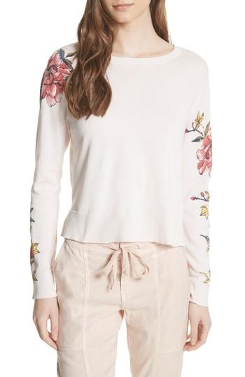 Women's Joie Paari Silk & Cashmere Sweater - Pink