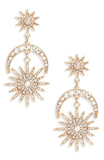 Women's Shashi Luna Pave Earrings