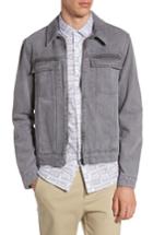 Men's Topman Apex Western Denim Jacket, Size - Grey