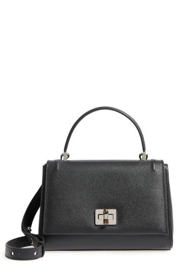 Serapian Milano Small Elena Leather Satchel - Black