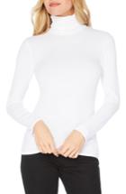 Women's Michael Stars Rib Knit Turtleneck, Size - White