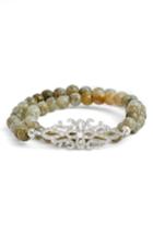 Women's Elise M. Gatsby Double Wrap Stretch Bracelet With Pave Art Deco Detail