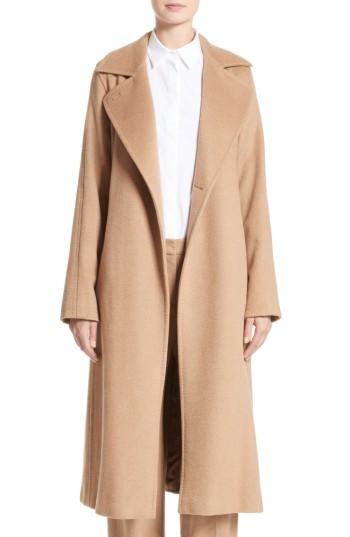 Women's Max Mara 'manuela' Camel Hair Coat - Brown
