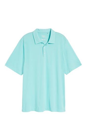 Men's Cutter & Buck 'blaine Oxford' Moisture Wicking Dry Tec Polo, Size - Green