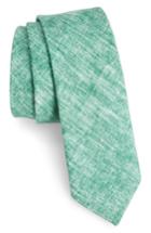 Men's The Tie Bar Freehand Solid Linen Tie, Size - Green