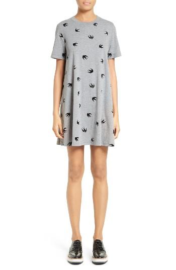 Women's Mcq Alexander Mcqueen Swallow Babydoll Dress - Grey