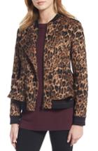 Women's Trouve Leopard Print Peplum Jacket