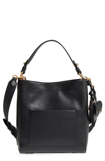 Cole Haan Small Zoe Leather Bucket Crossbody Bag - Black