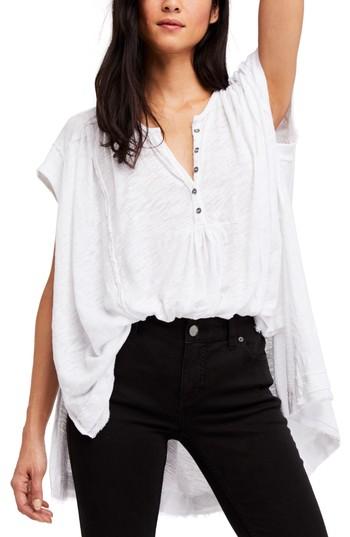 Women's Free People Aster Henley Top - White