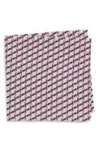 Men's Nordstrom Men's Shop Gallo Geometric Pocket Square, Size - Red