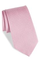 Men's Salvatore Ferragamo Eta Print Silk Tie, Size - Pink