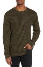 Men's John Varvatos Star Usa Chunky Waffle Crewneck Sweater - Green
