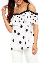 Women's Wallis Mix & Match Spot Off The Shoulder Top Us / 8 Uk - Ivory