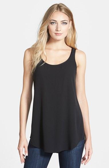 Women's Eileen Fisher Scoop Neck Silk Tank