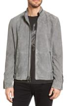 Men's John Varvatos Star Usa Leather Racer Jacket - Grey