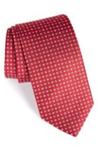Men's Eton Neat Silk Tie, Size - Red