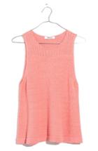 Women's Madewell Sunsetter Sweater Tank, Size - Coral