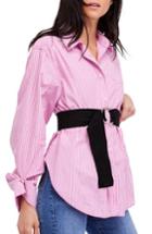 Women's Free People Tie It In A Bow Shirt - Purple