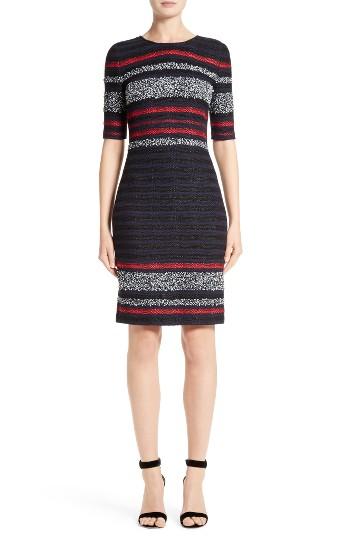 Women's St. John Collection Delilah Stripe Knit Sheath Dress