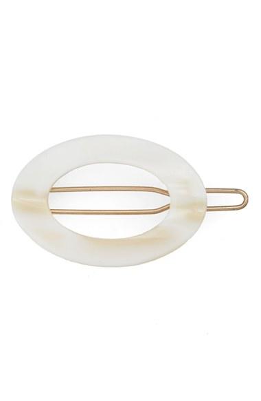 France Luxe Oval Tige Boule Barrette, Size - White