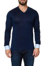 Men's Maceoo Long Sleeve V-neck (s) - Blue