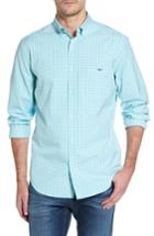 Men's Vineyard Vines Seafloor Tucker Gingham Sport Shirt, Size - Green