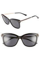 Women's Jimmy Choo Shade 55mm Cat Eye Sunglasses - Black