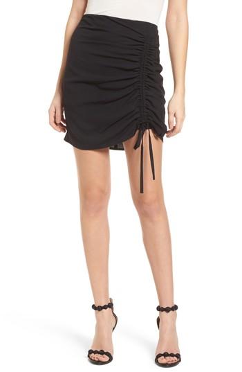 Women's J.o.a. Cinch Hem Miniskirt - Black