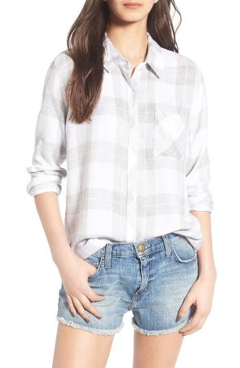 Women's Rails Hunter Plaid Shirt - Grey