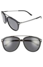 Women's Versace 58mm Aviator Sunglasses - Matte Black