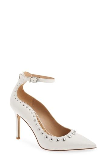 Women's Sam Edelman Helen Ankle Strap Pump M - White