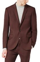 Men's Topman Skinny Fit Suit Jacket - Red