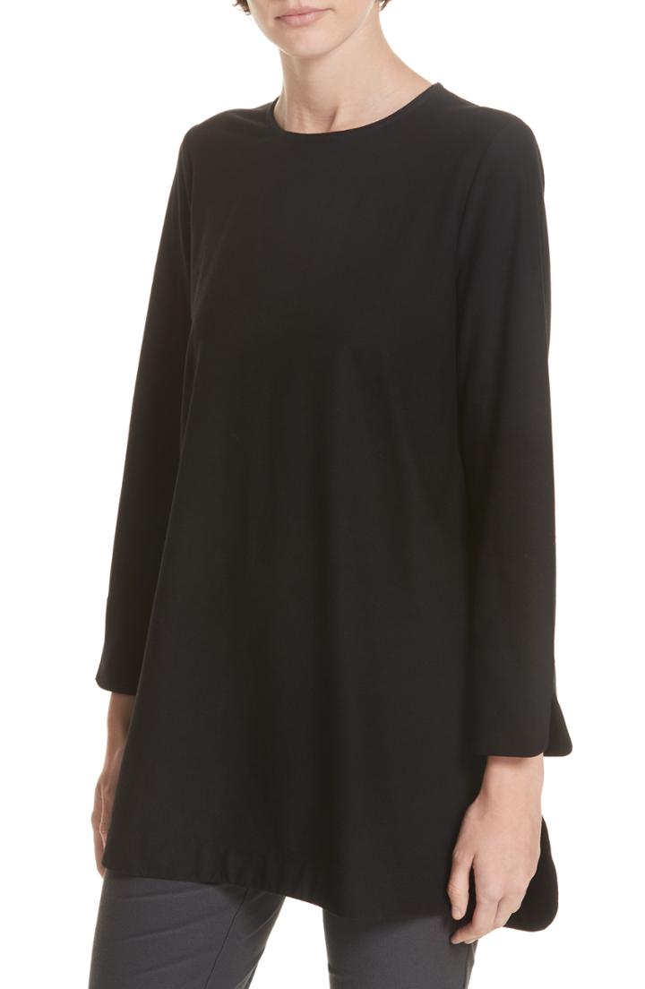 Women's Eileen Fisher Bracelet Sleeve Knit Tunic - Black