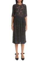 Women's Ganni Everdale Cotton Blend Lace Dress Us / 34 Eu - Black