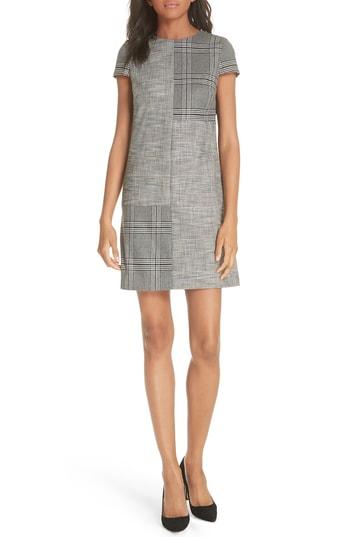Women's Alice + Olivia Coley Mix Plaid Sheath Dress - Black