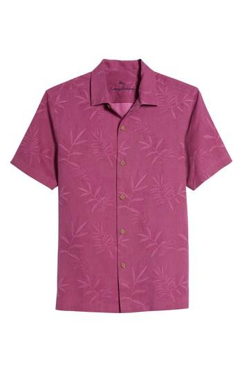 Men's Tommy Bahama Luau Floral Silk Shirt - Pink