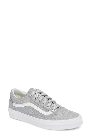 Women's Vans Ua Old Skool Glitter Low Top Sneaker M - Metallic