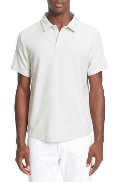Men's Onia 'alec' Reverse Terry Cloth Polo - Grey