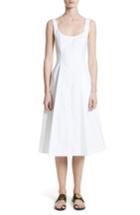Women's Khaite Cindy Poplin Tank Dress - White
