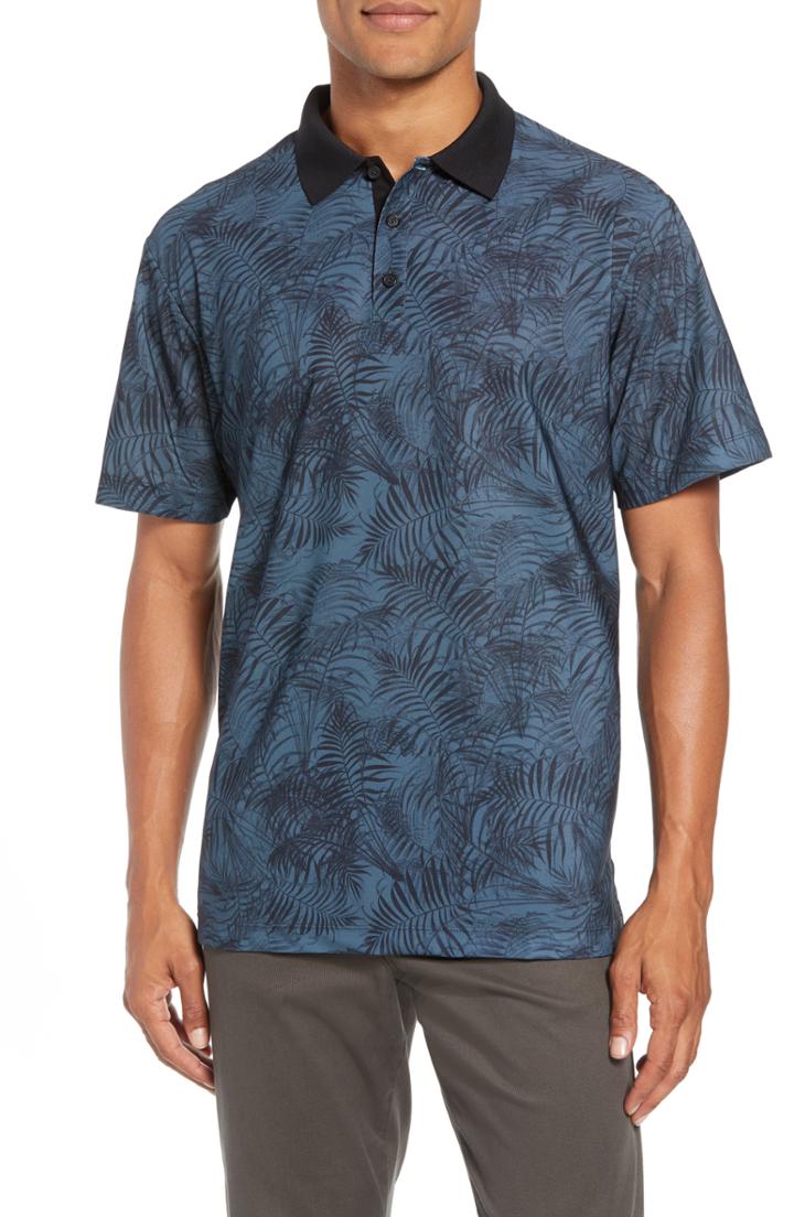 Men's Devereux Canopy Fit Palm Print Jersey Polo