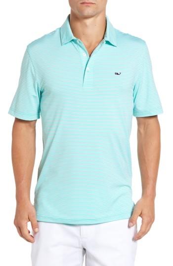 Men's Vineyard Vines 'cliff' Stretch Performance Golf Polo - Green