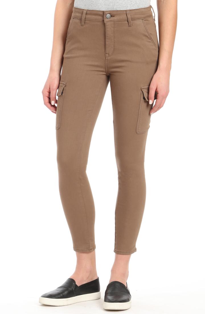 Women's Mavi Jeans Arina Crop Khaki Twill Pants X 27 - Brown