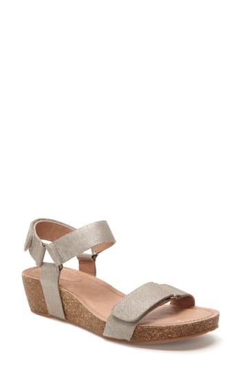 Women's Adam Tucker Shea Wedge Sandal M - Metallic