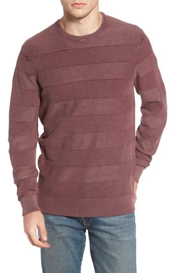 Men's 1901 Sunfaded Stripe Sweater - Burgundy