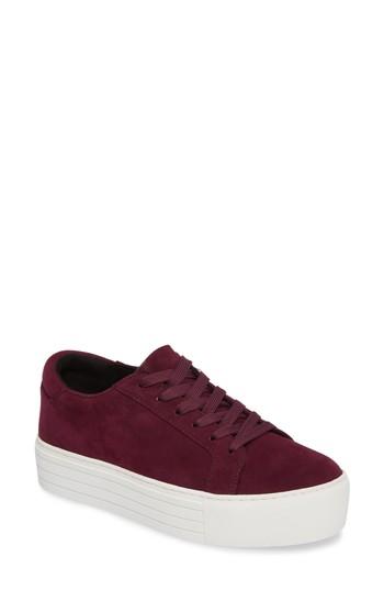 Women's Kenneth Cole New York Abbey Platform Sneaker .5 M - Burgundy