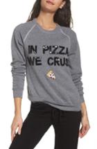 Women's Bow & Drape In Pizza We Crust Lounge Sweatshirt