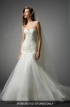 Women's Watters Shaina Beaded Lace & Tulle Mermaid Gown