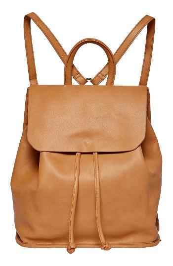 Urban Originals Midnight Faux Leather Flap Backpack -