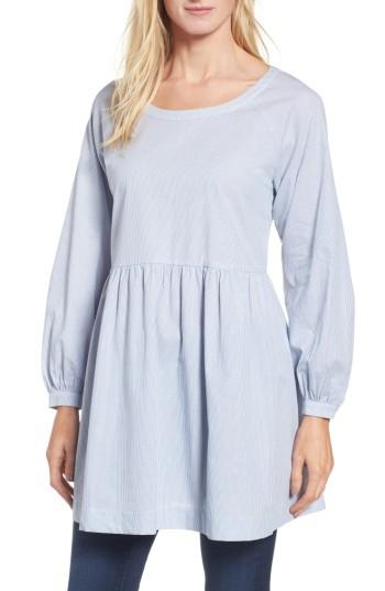 Women's Pleione Tie Back Poplin Tunic, Size - Blue